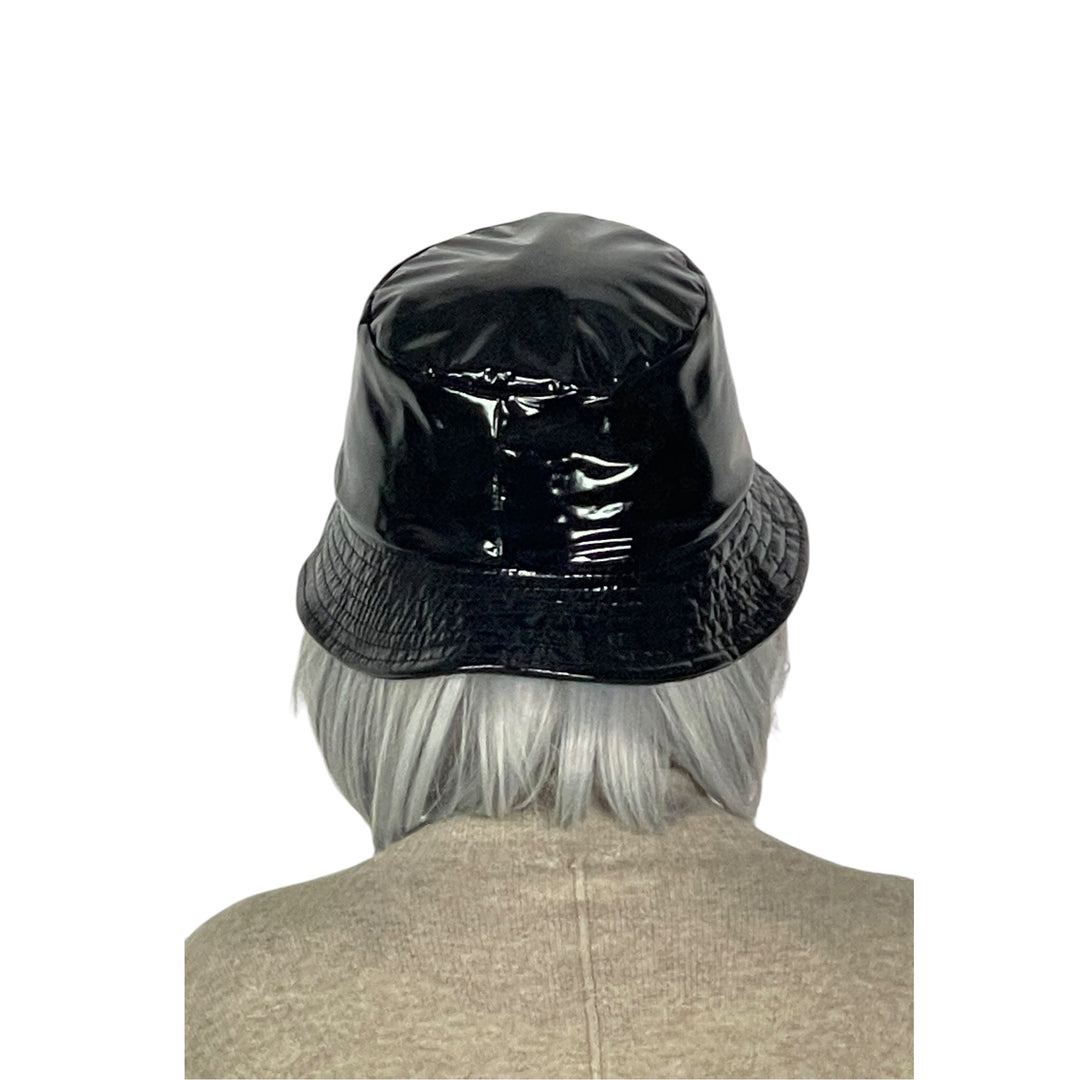 PATENT BUCKET RAIN HAT