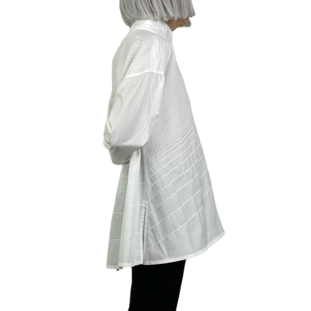 HI-LO BROADCLOTH LONG SHIRT