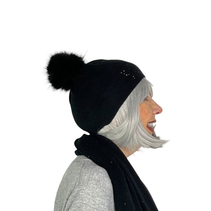 CASHMERE/CRYSTAL HAT