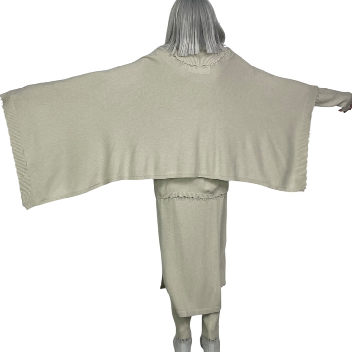 ASYMMETRIC COWL PONCHO