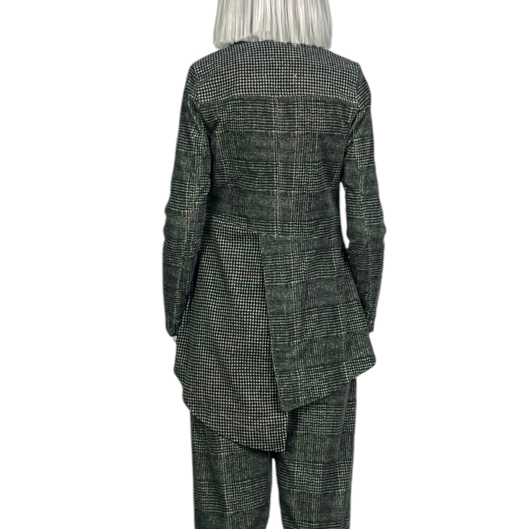 PLAID HARING JACKET W/BACK TAILS