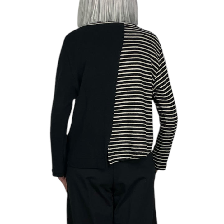 STRIPE/SOLID POLPA CARDIGAN