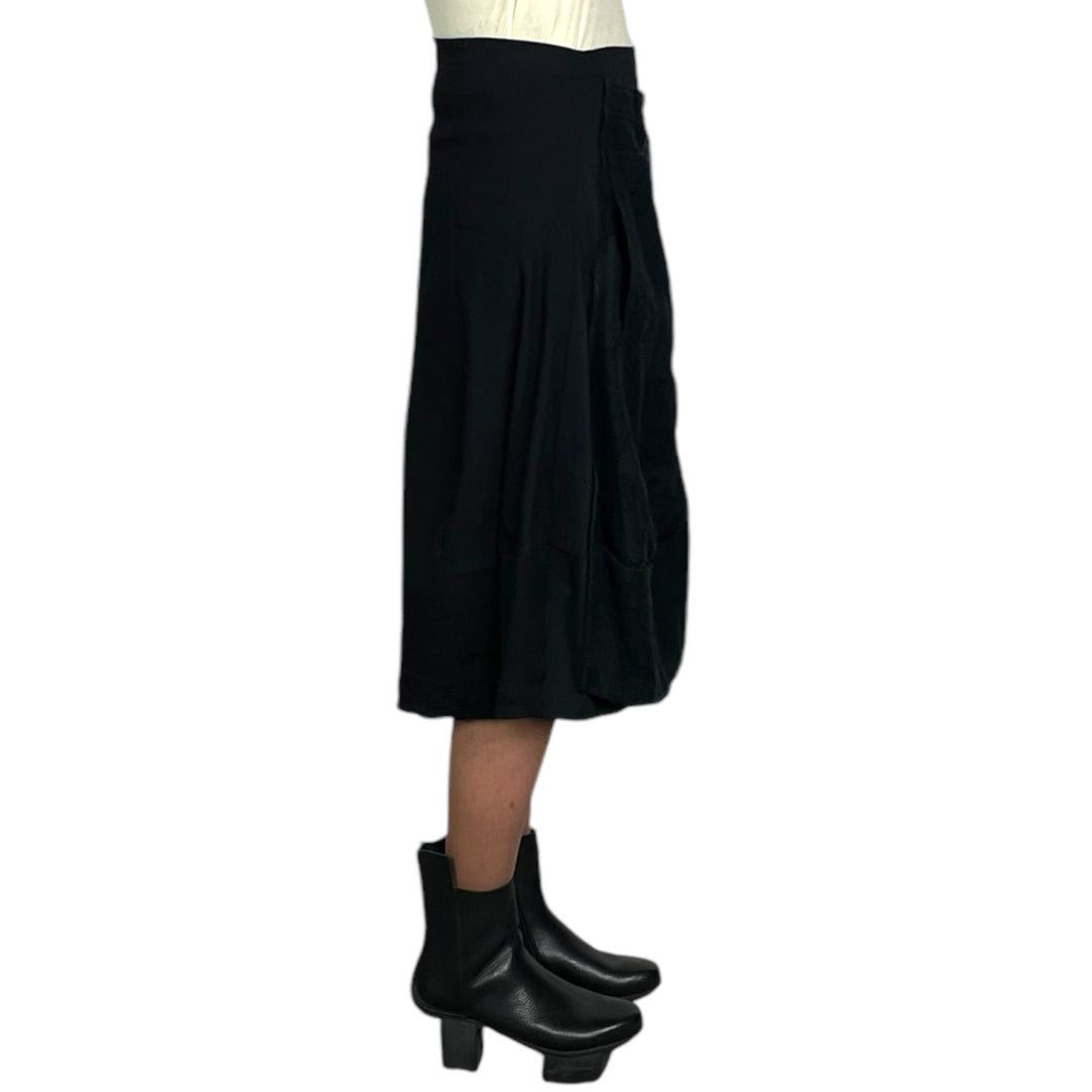 WOOL SKIRT W/PANT PANEL