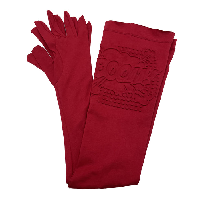 LONG "BOOM" EMBOSSED GLOVES