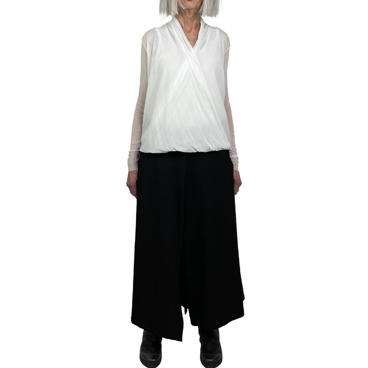 ASYMMETRIC SURPLICE TUNIC