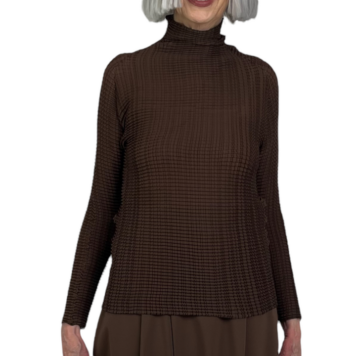 WOOLY PLEATS 1 TURTLENECK TOP